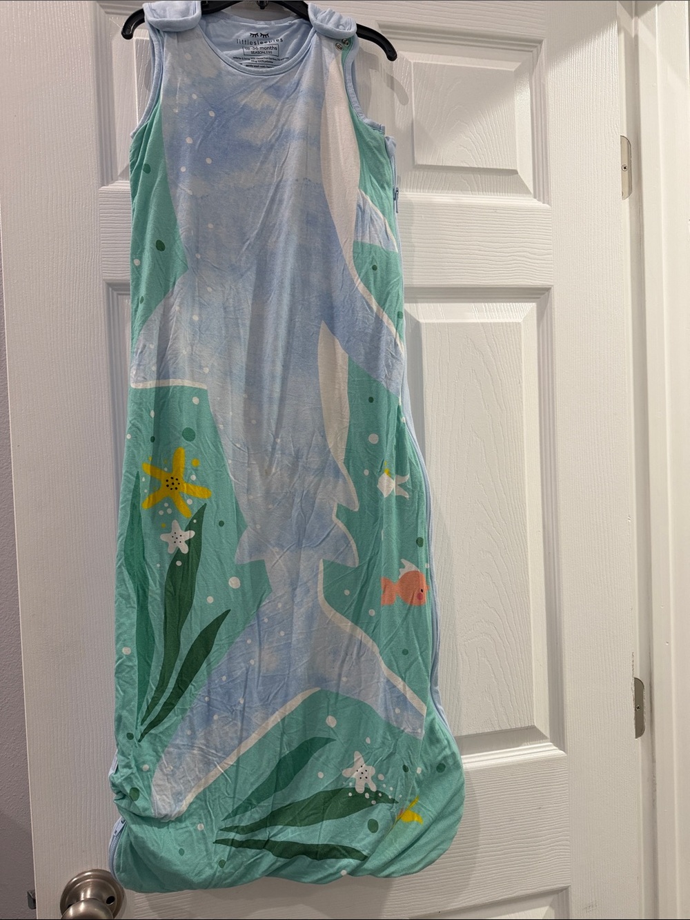Girls Sea Life Sleep Sack - Mermaid/Shark Print